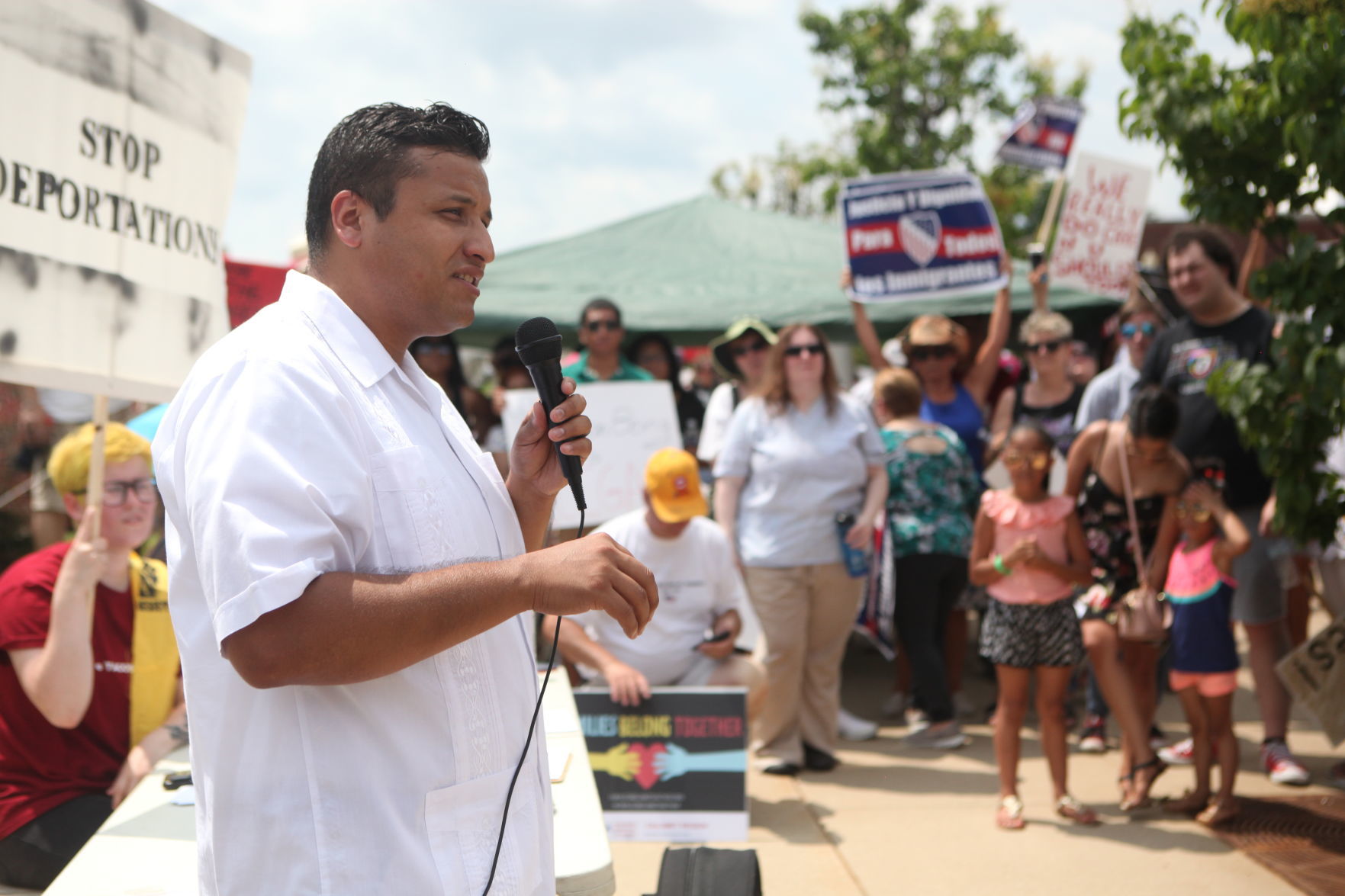 Families, activists protest Trump's immigration policies with Hammond rally